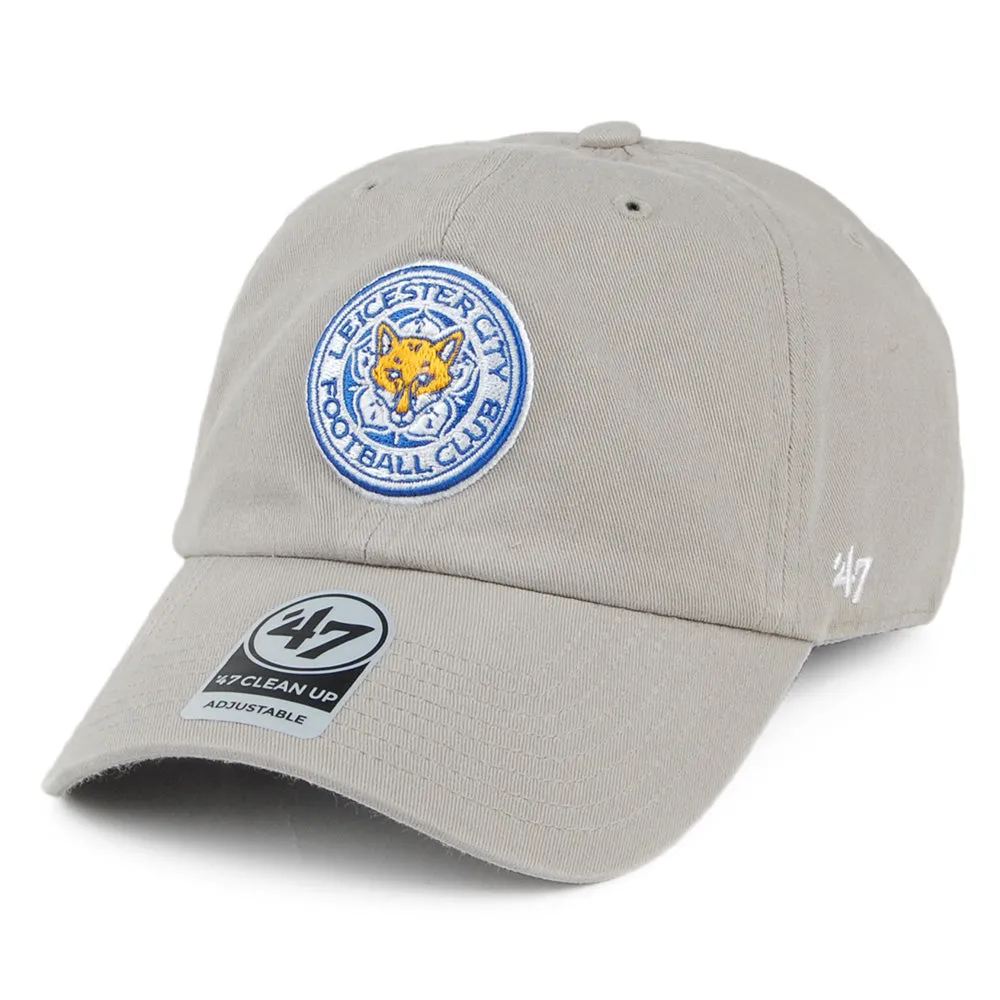 47 Brand Leicester City F.C. Baseball Cap - Clean Up - Grey