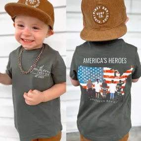 America's Heroes Short Sleeve Kids Tee (D)