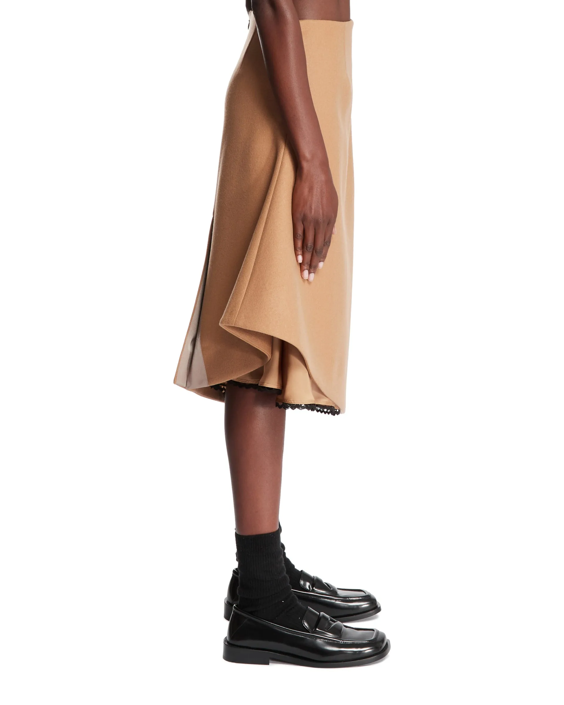 Beige Asymmetrical Skirt