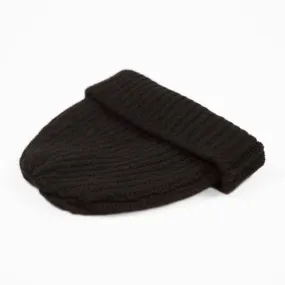 Black merino wool fisherman hat