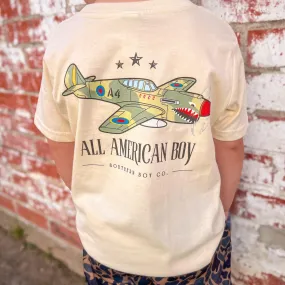 (BOYS) American Plane Short Sleeve Kids Tee  (D)