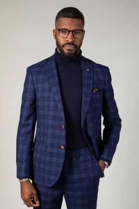 CHIGWELL - Blue Tweed Check Blazer