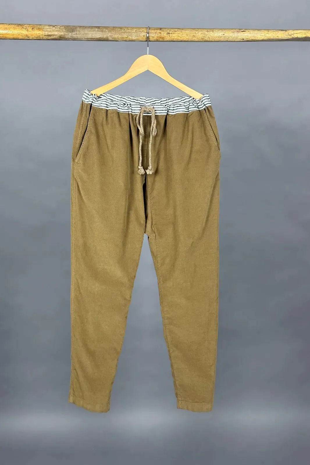 classic drawstring trouser whiskey