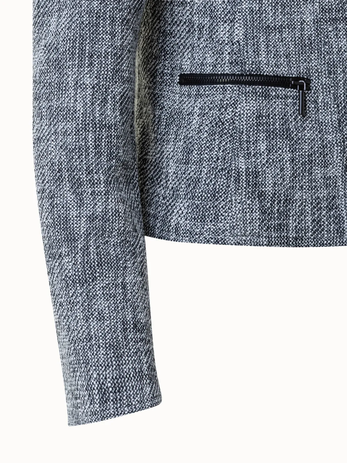 Cotton Stretch Tweed Jacket