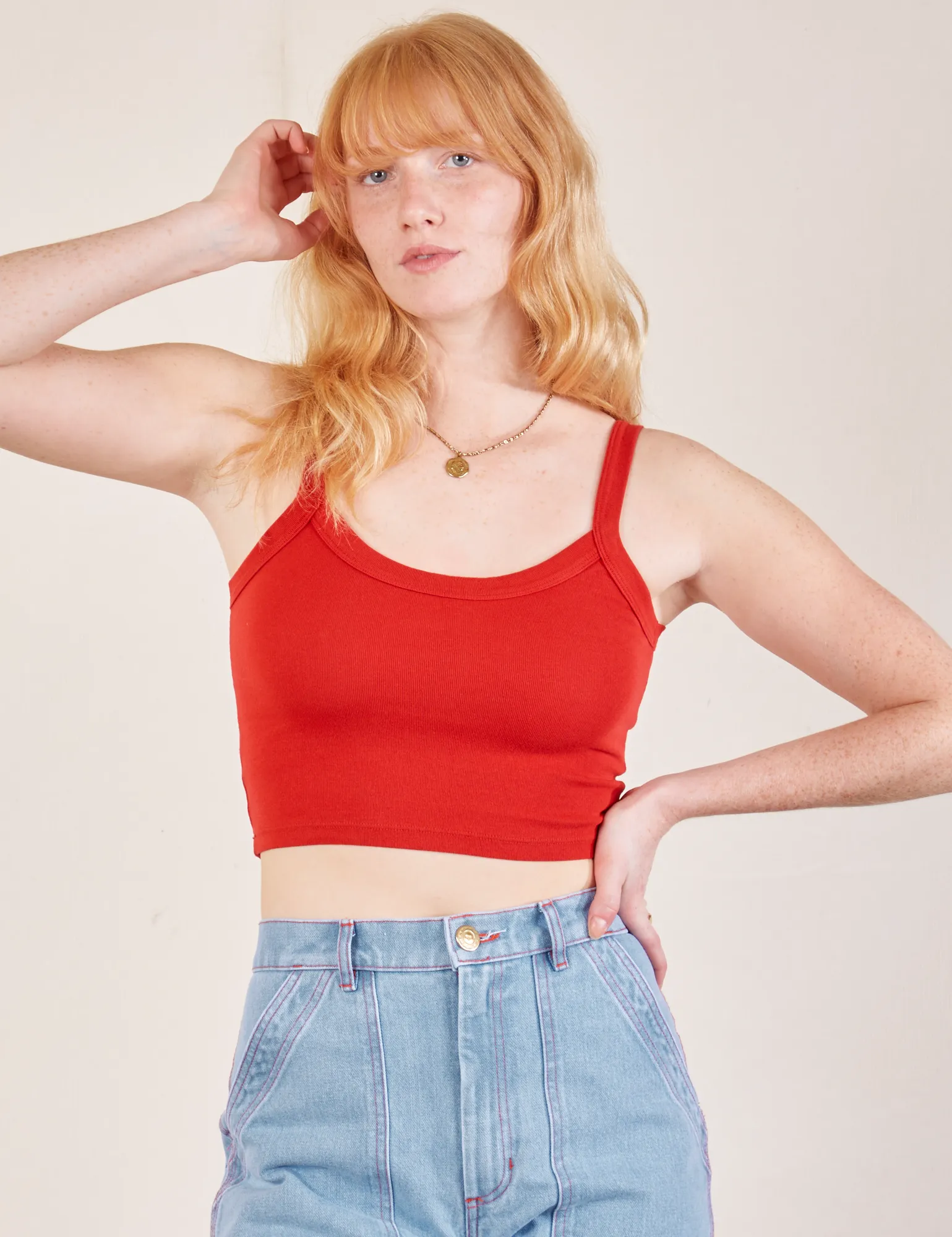 Cropped Cami - Mustang Red