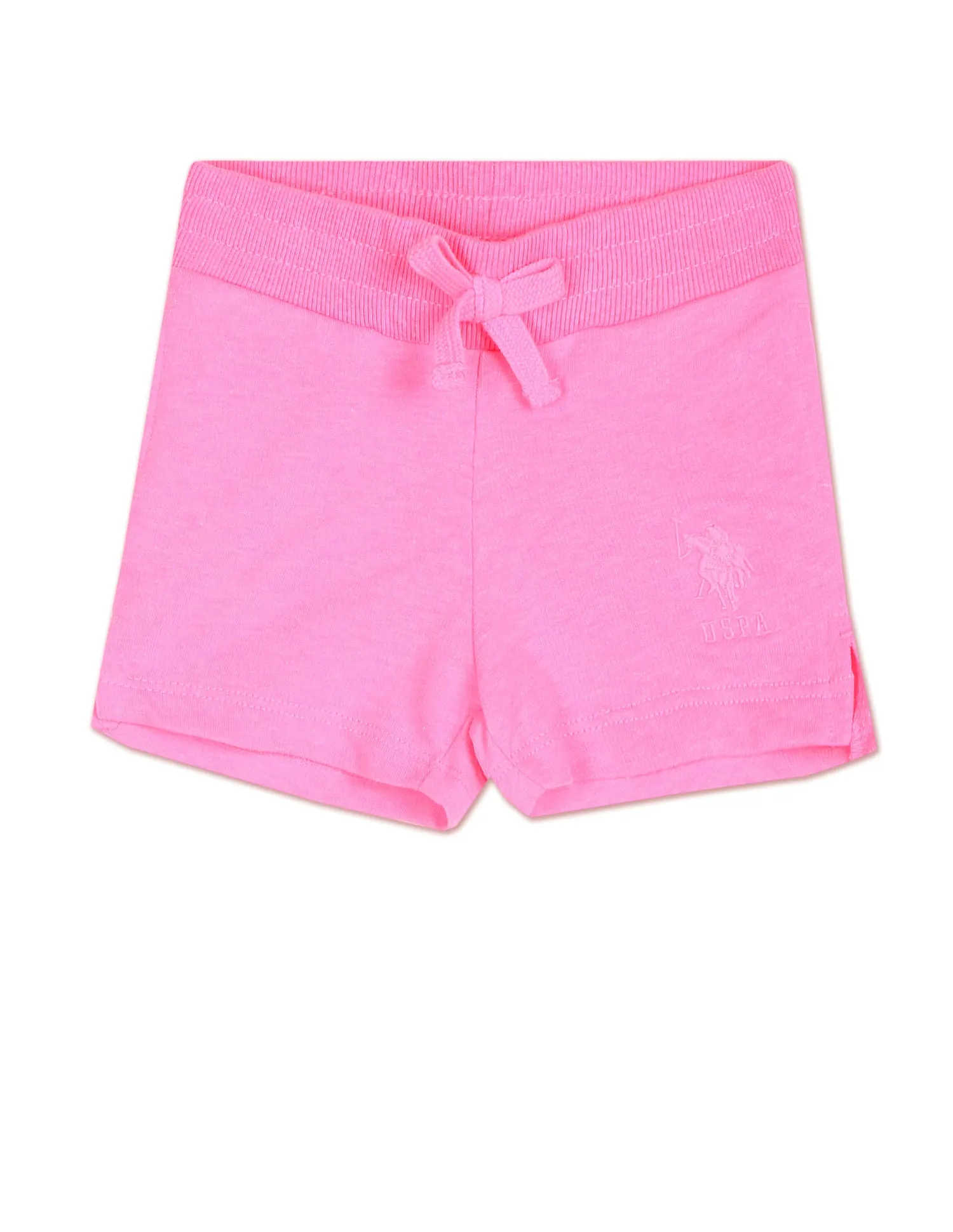 Drawstring Waist Solid Shorts