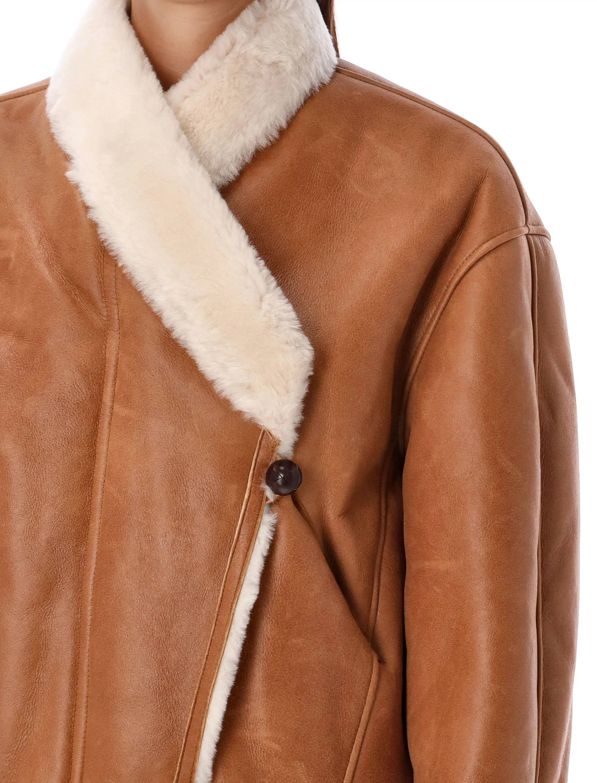 ERIANA SHEARLING CROPPED JACKET