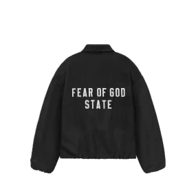 Fear Of God Essentials Mens Texture Nylon Trucker Jacket