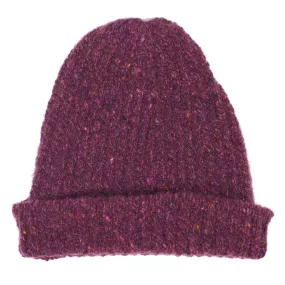 Fisherman hat in Galway violet wool/cashmere