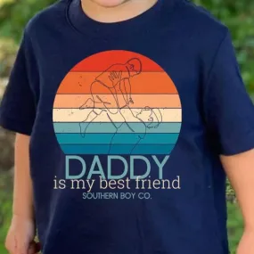 (Front) BOYS Daddy is My Best Friend Short Sleeve Kids Tee (D)