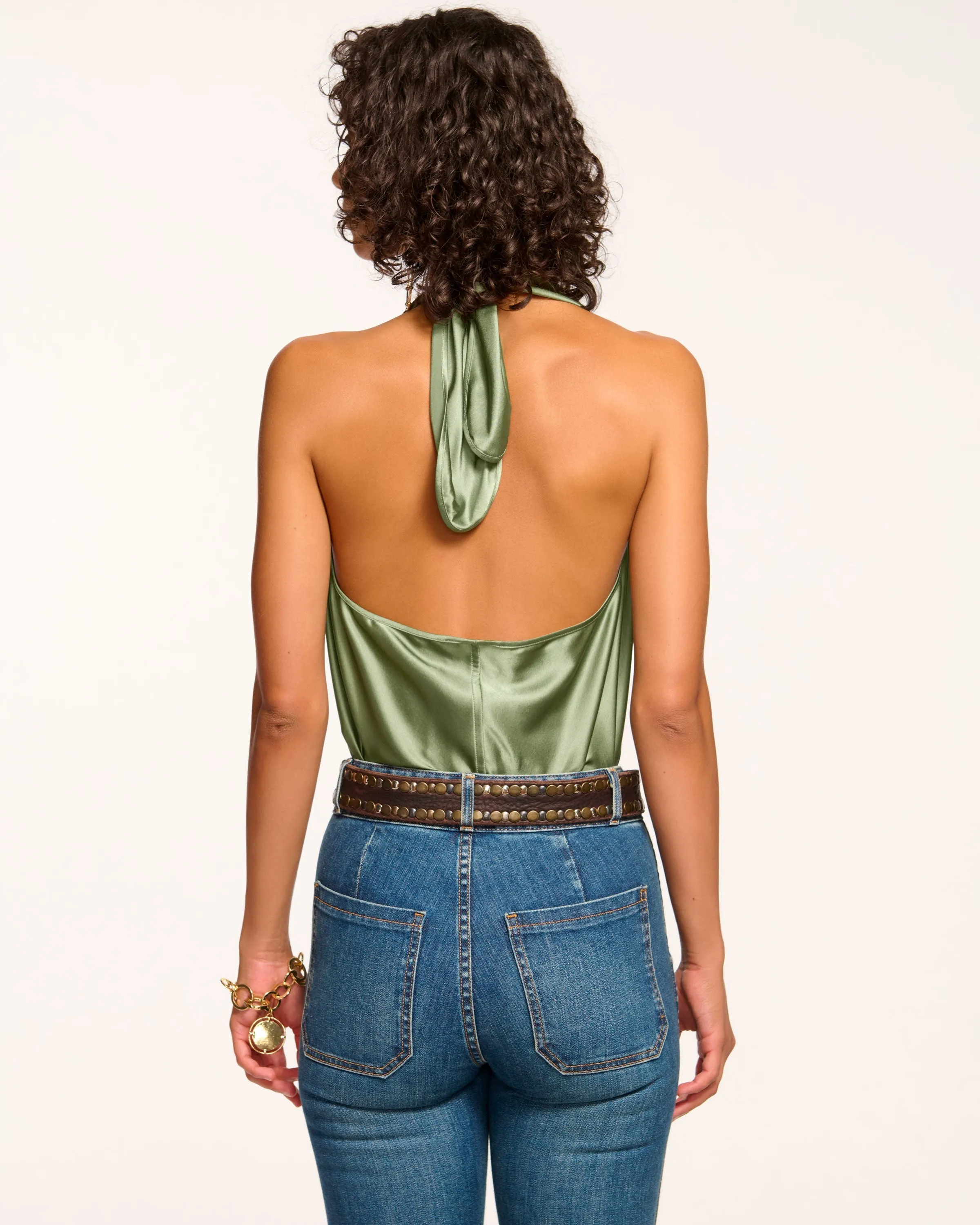 Harriet Silk Halter Tank Top