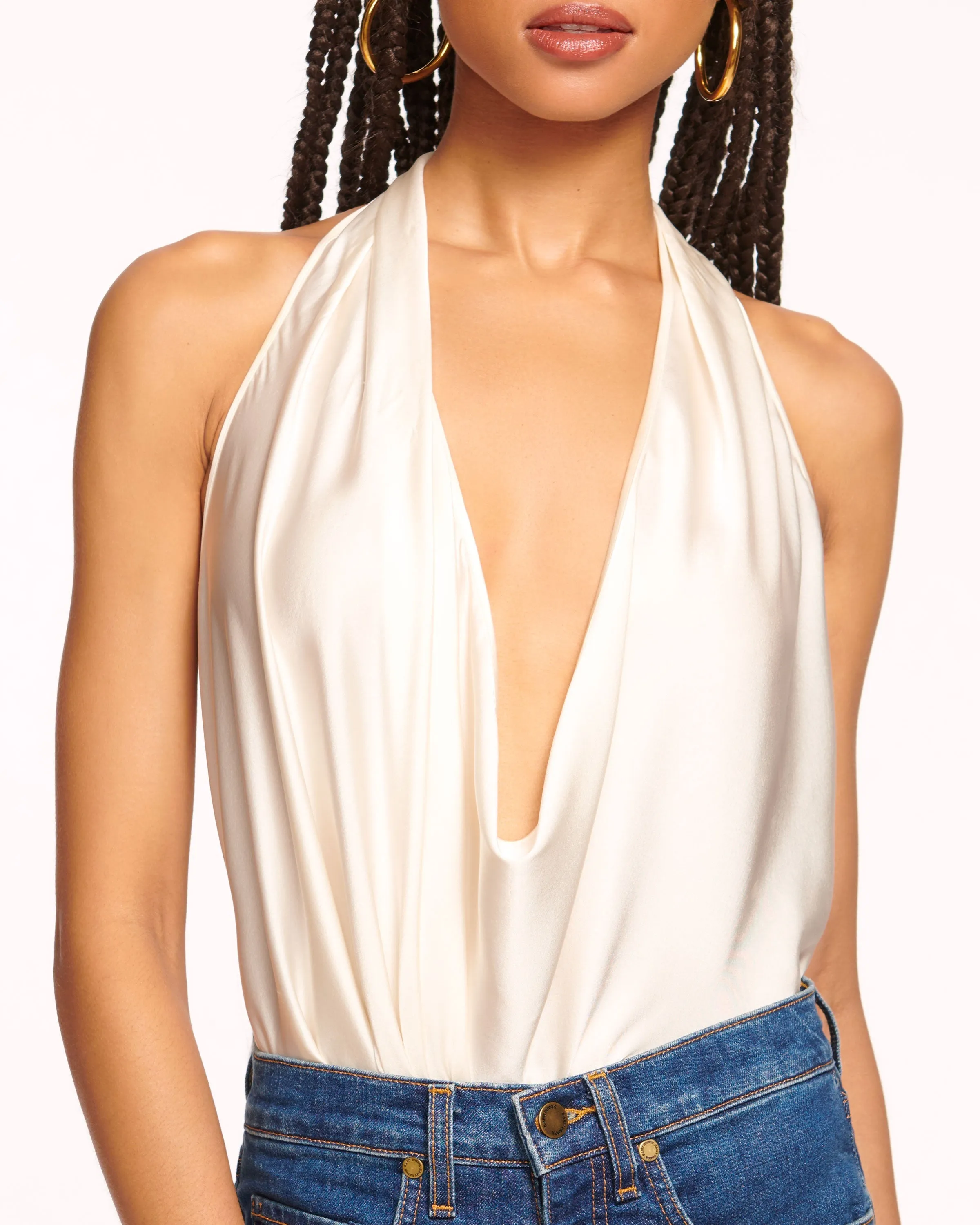 Harriet Silk Halter Tank Top