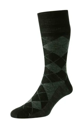 HJ Hall Argyle Softop Non Elastic - HJ96 Men's Wool Softop Socks