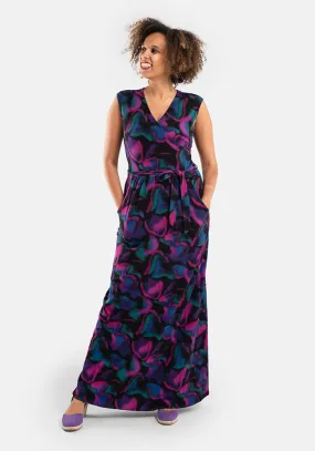 Inka Inky Swirls Print Cotton Maxi Dress