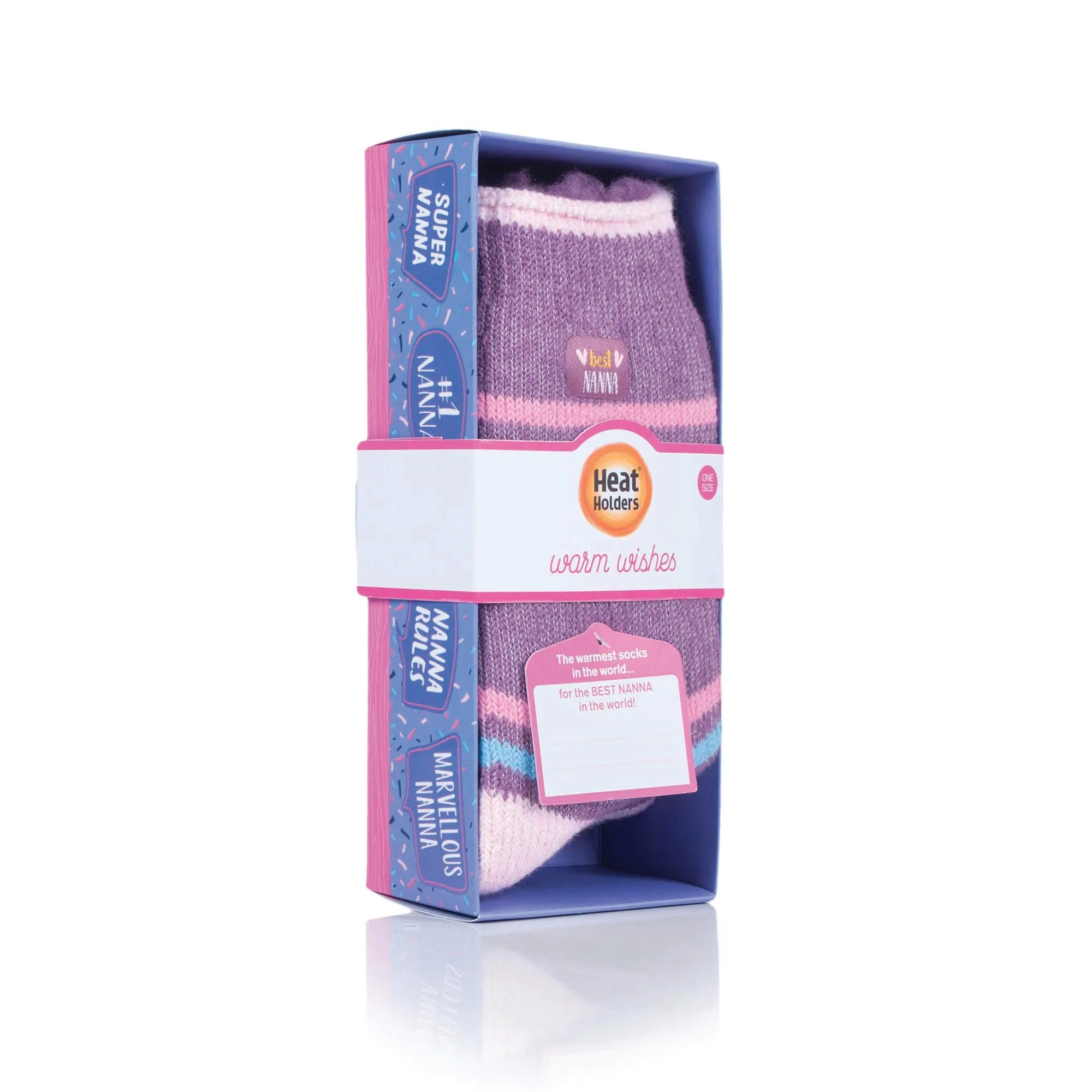 Ladies Original Warm Wishes Gift Boxed Socks "Best Nanna"