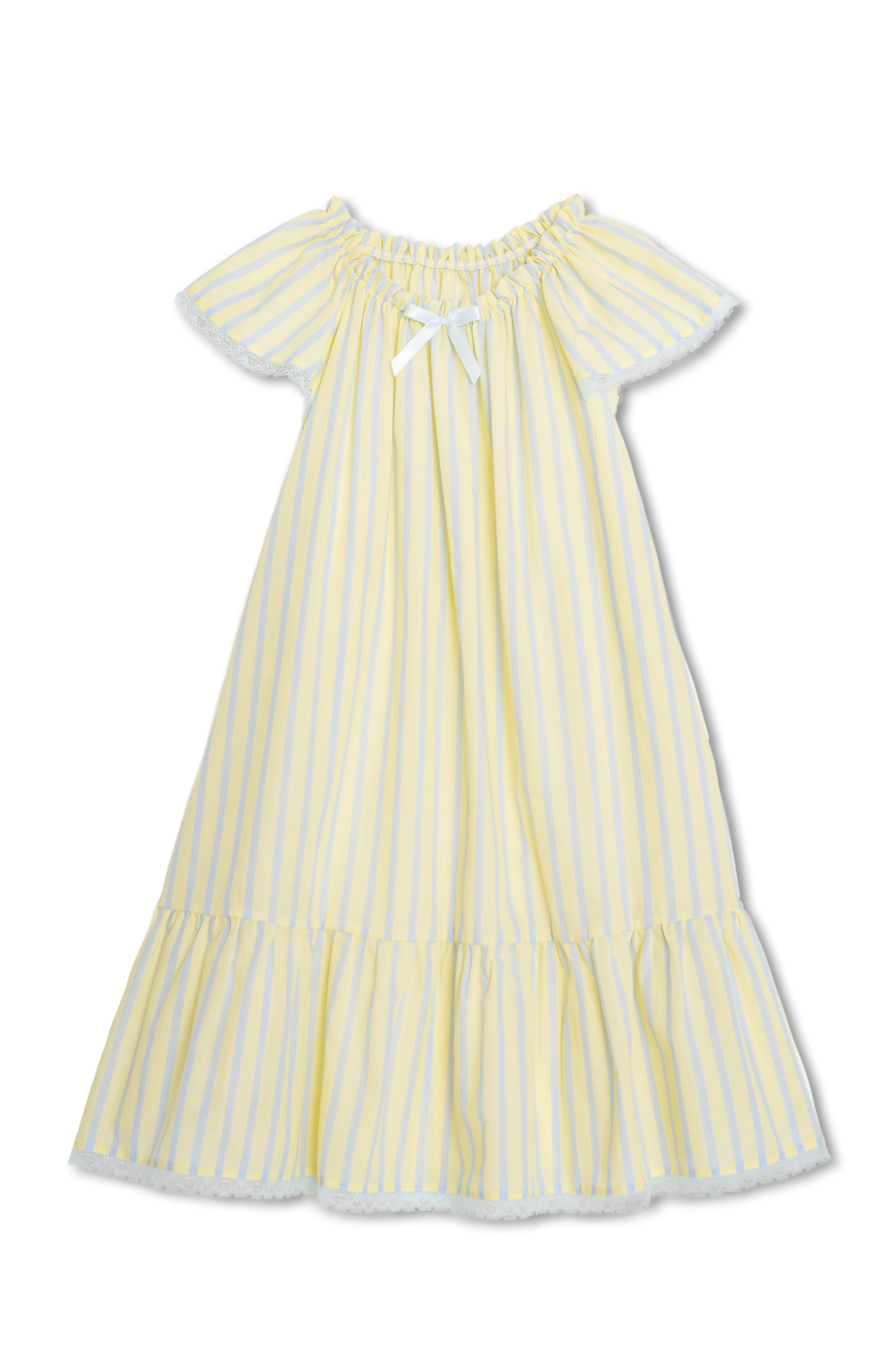 LEONORE - CHILDREN’S NIGHTDRESS YELLOW STRIPES