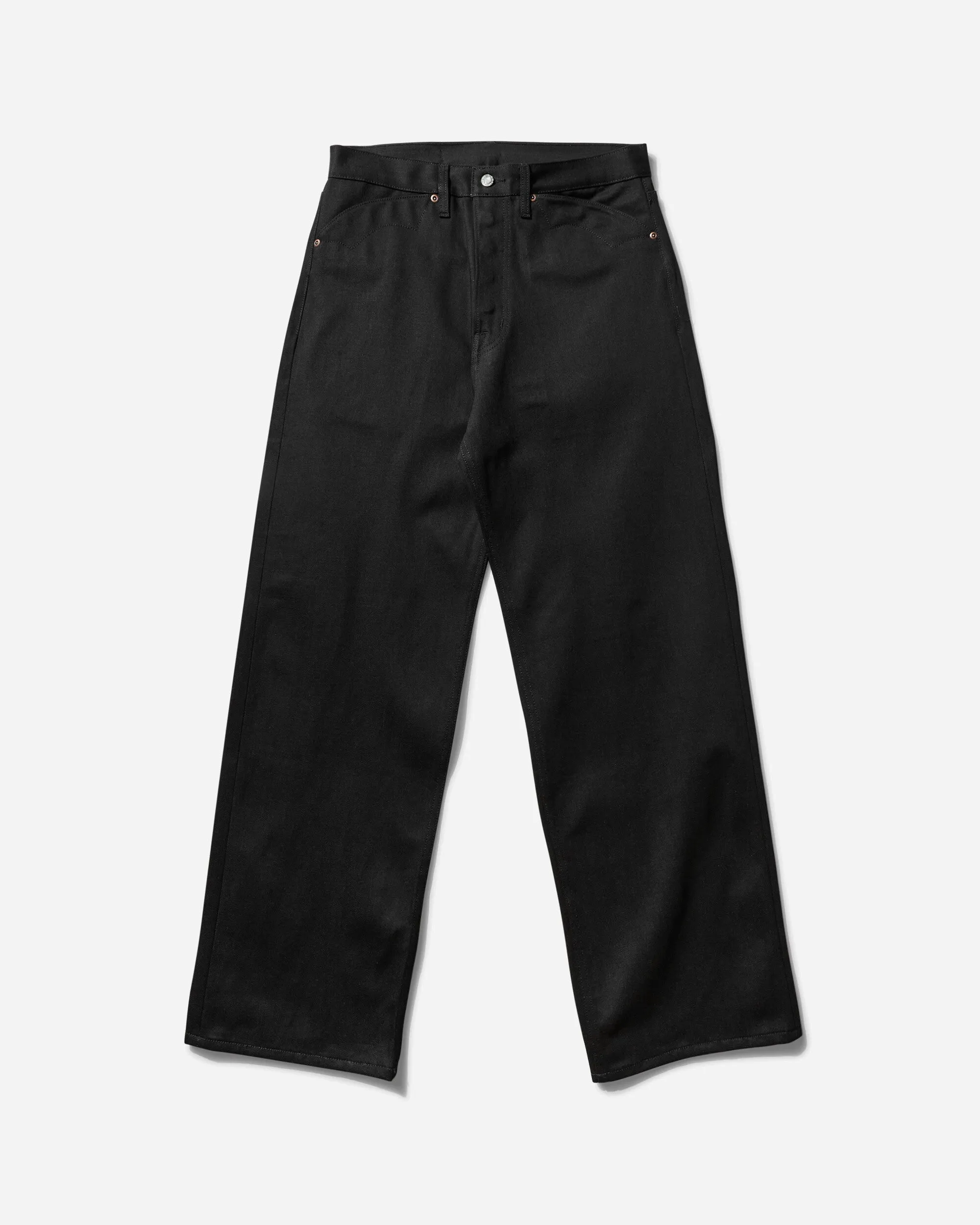 Men's Type 00 13.2oz Selvedge Denim Pants Solid Black