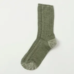 Merz b. Schwanen W72 Merino Wool Socks - Army Melange