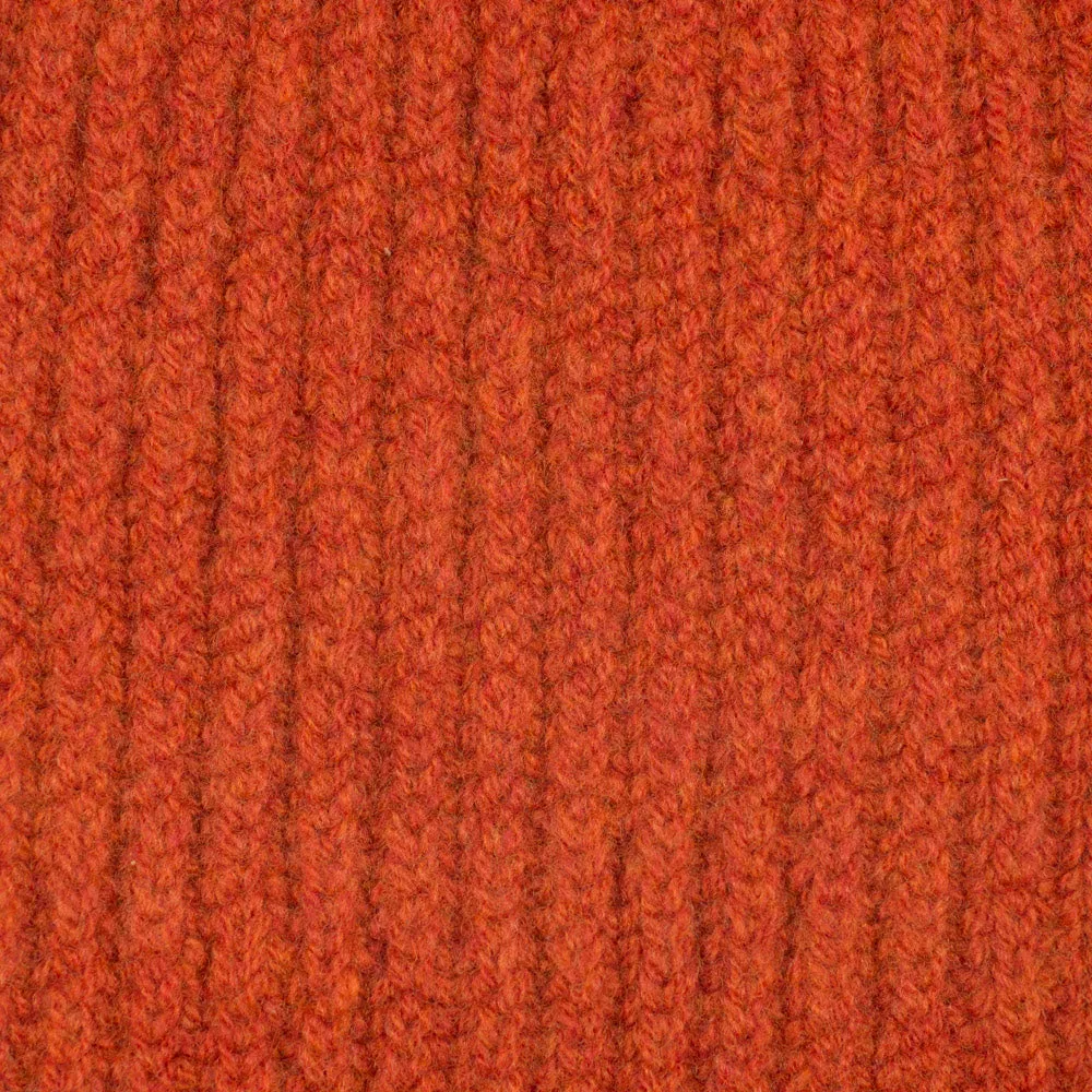 Orange merino wool fisherman hat