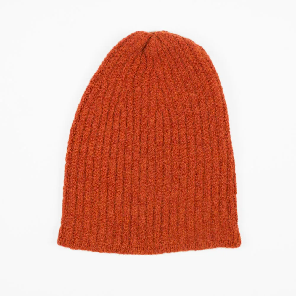 Orange merino wool fisherman hat