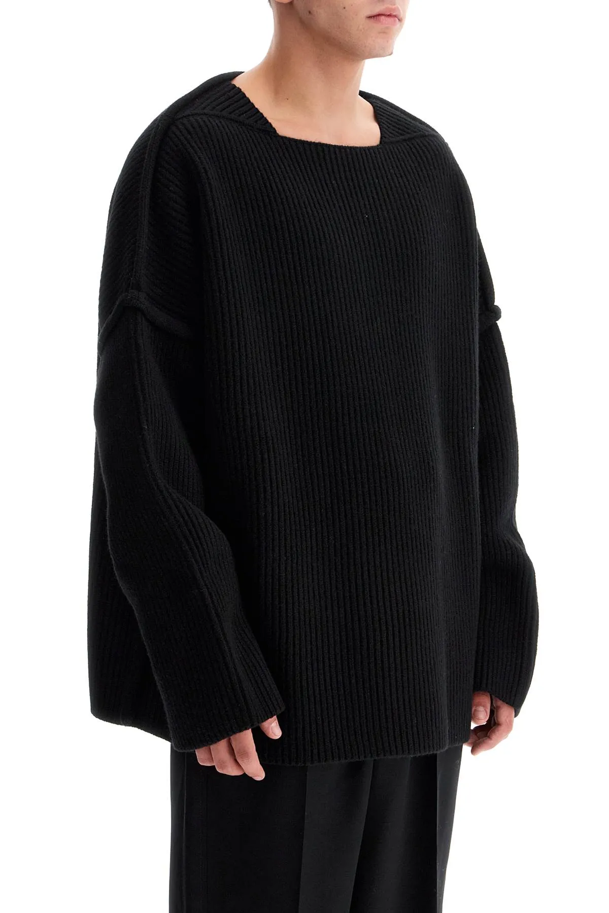 OVERSIZED RIBBED WOOL PUL