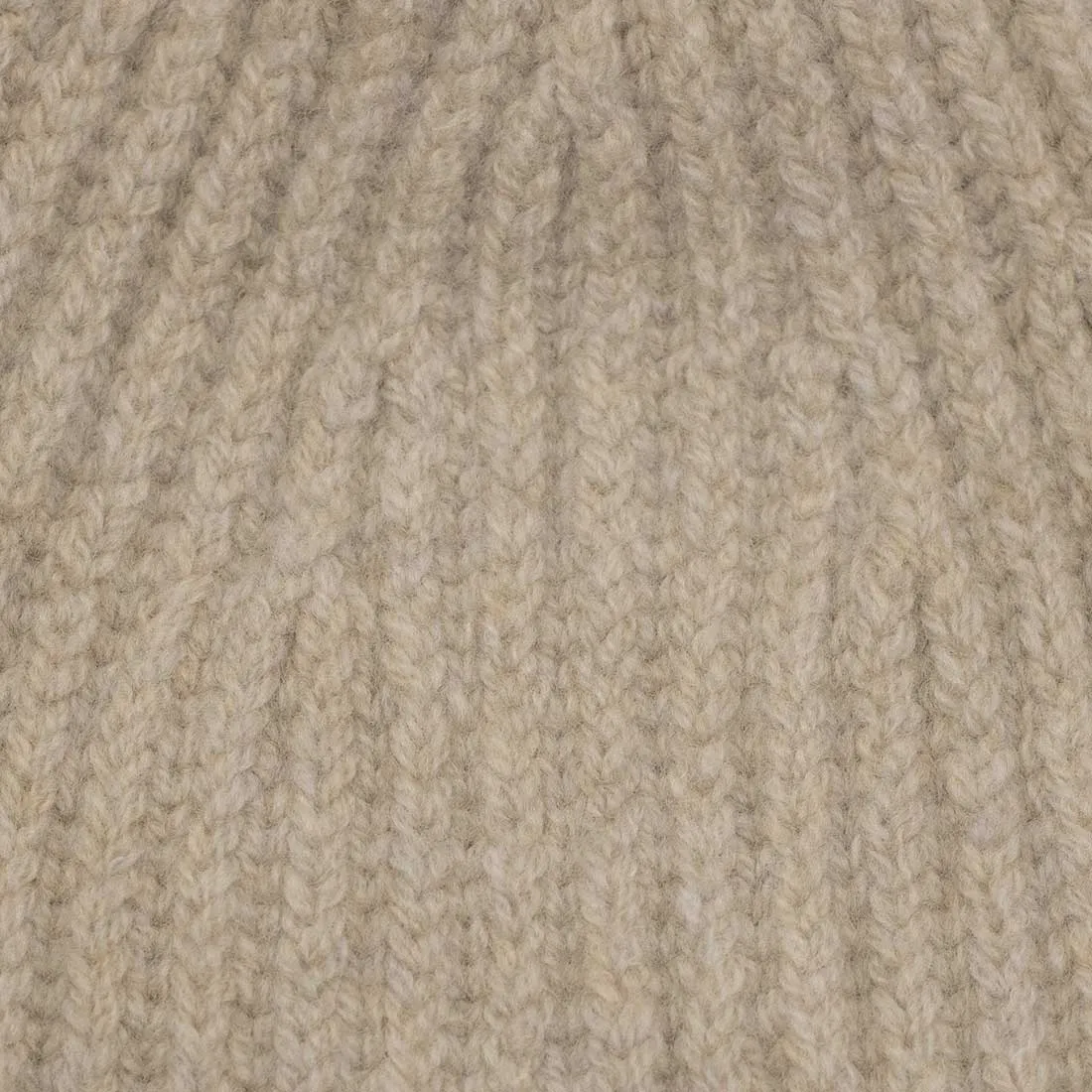 Sabbia light beige classic ribbed fisherman merino wool hat