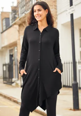 Serenity Asymmetrical Tunic (Black)