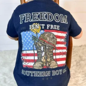 (SHORT) Freedom Isn't Free Short Sleeve Kids Tee (D)