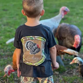 (SHORT) Turkey Badge Short Sleeve Kids Tee