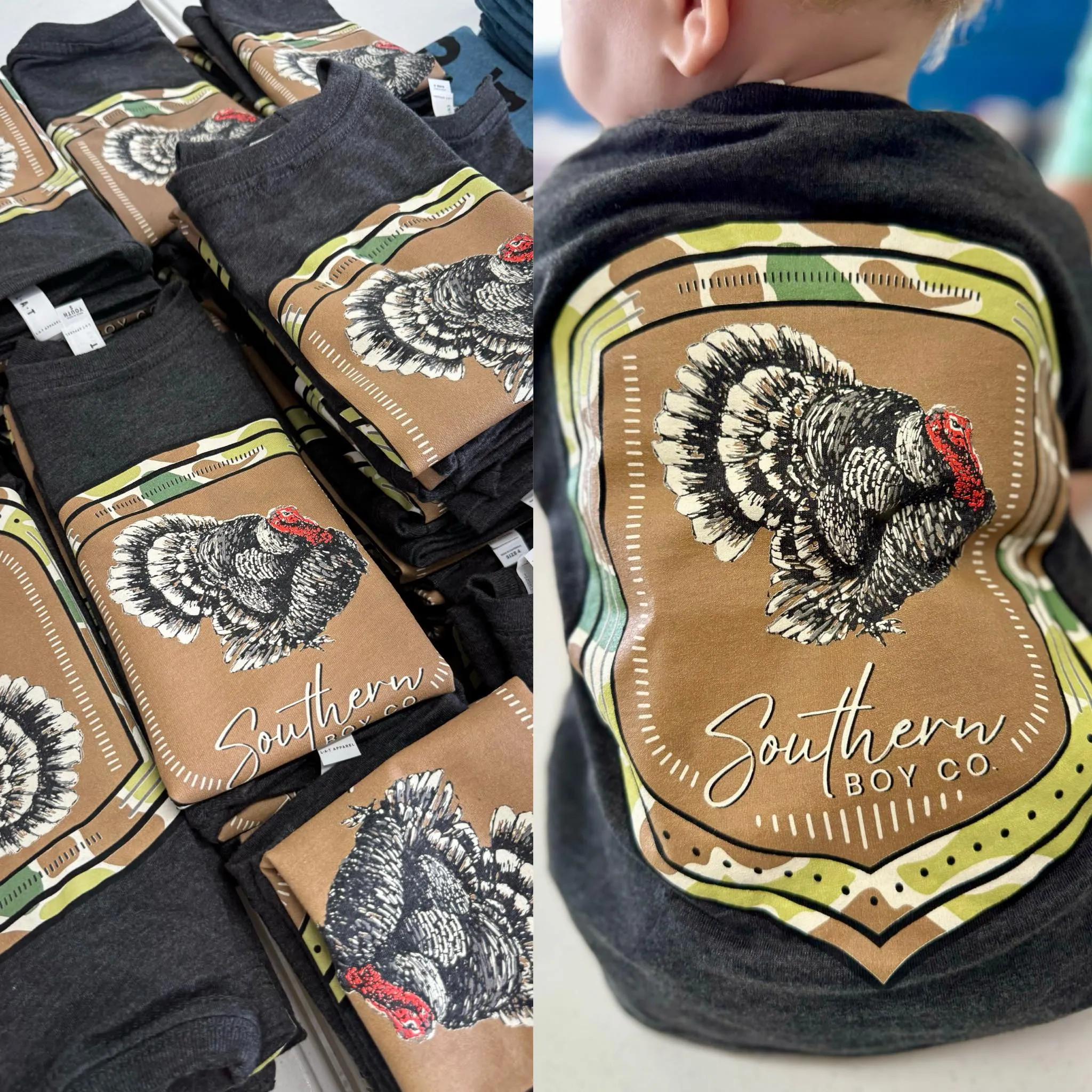 (SHORT) Turkey Badge Short Sleeve Kids Tee