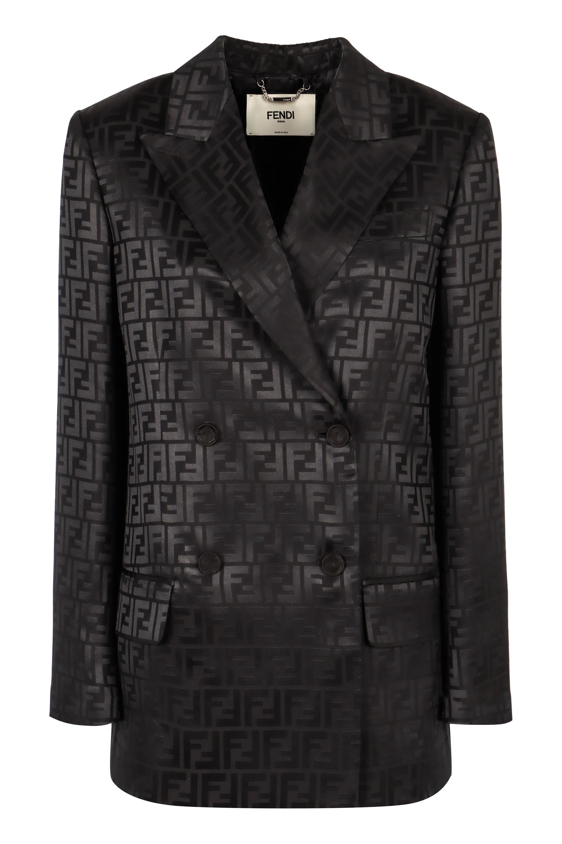 SILK DOUBLE-BREAST BLAZER