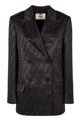 SILK DOUBLE-BREAST BLAZER