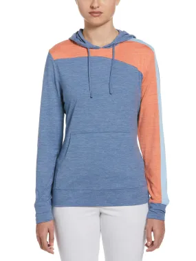 Women's Asymmetrical Color Blocked Golf Hoodie with Pockets