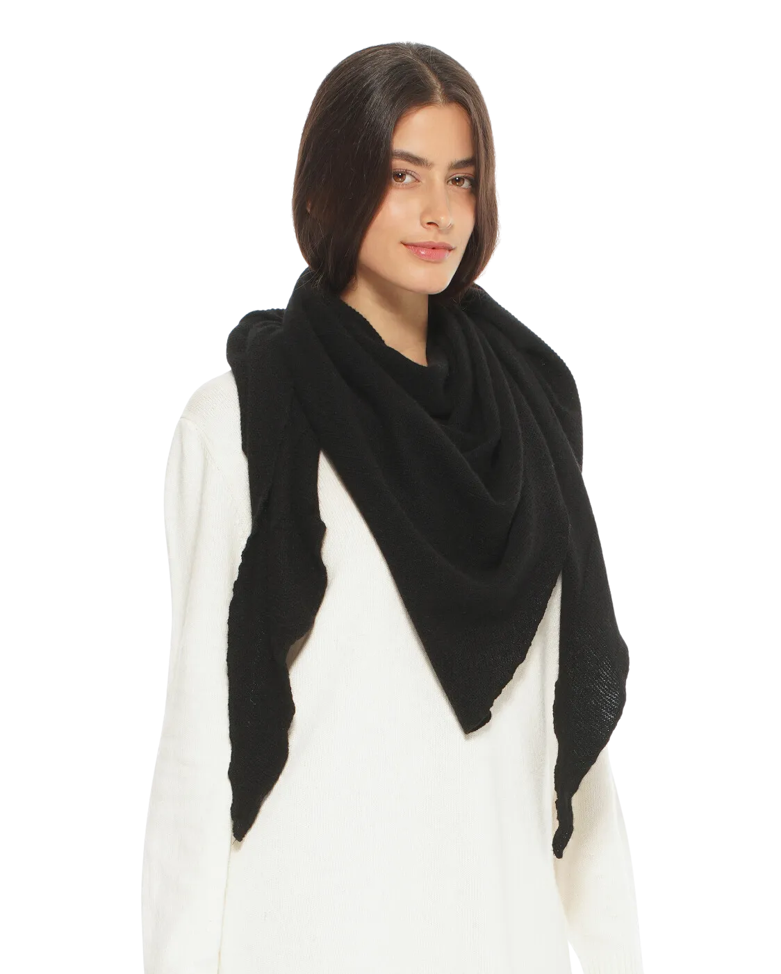 Women's Pure Cashmere Foulard Black