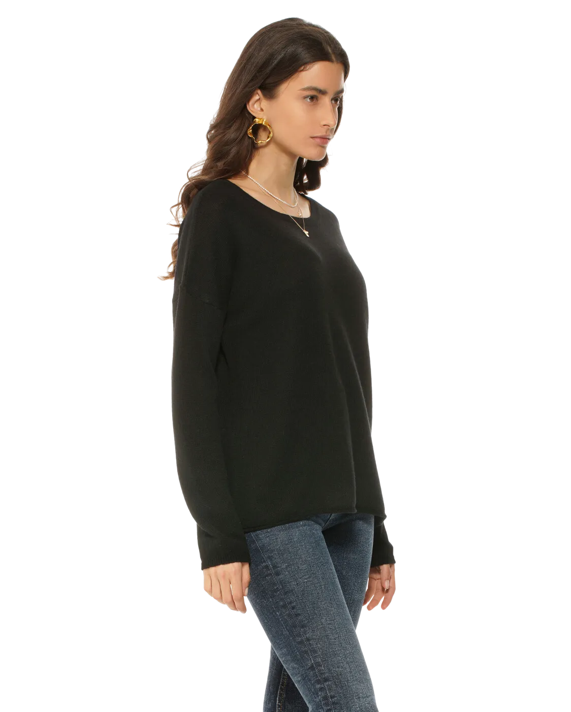 Women's Pure Cashmere Lounge Sweater Black