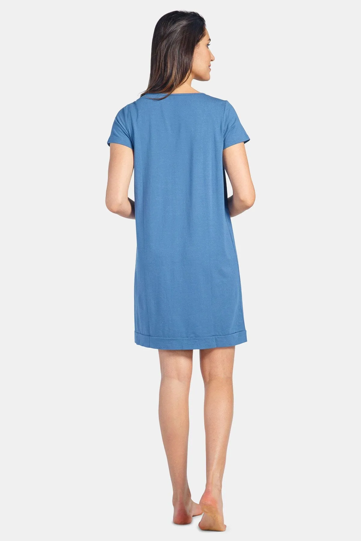 Women's Short Sleeve Jersey Nightgown - Relaxed Fit