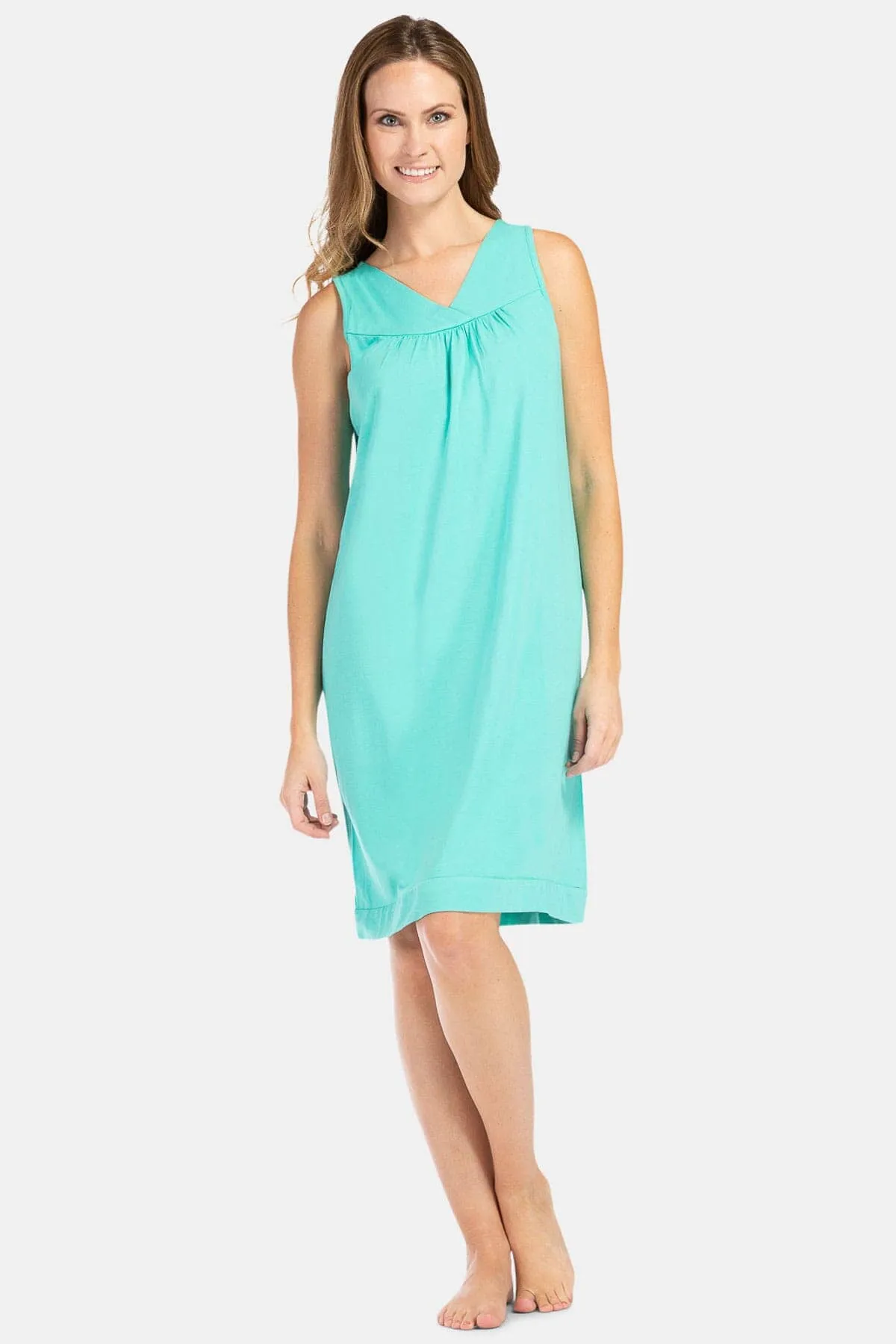 Women's Sleeveless Jersey Nightgown - Relaxed Fit